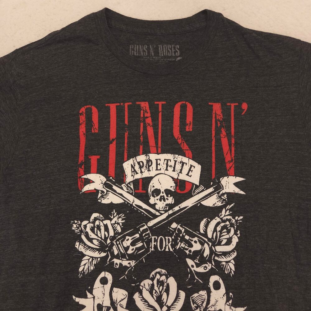 Guns N Roses Short Sleeve Graphic Band T Shirt Adult Mens Size Large L Black